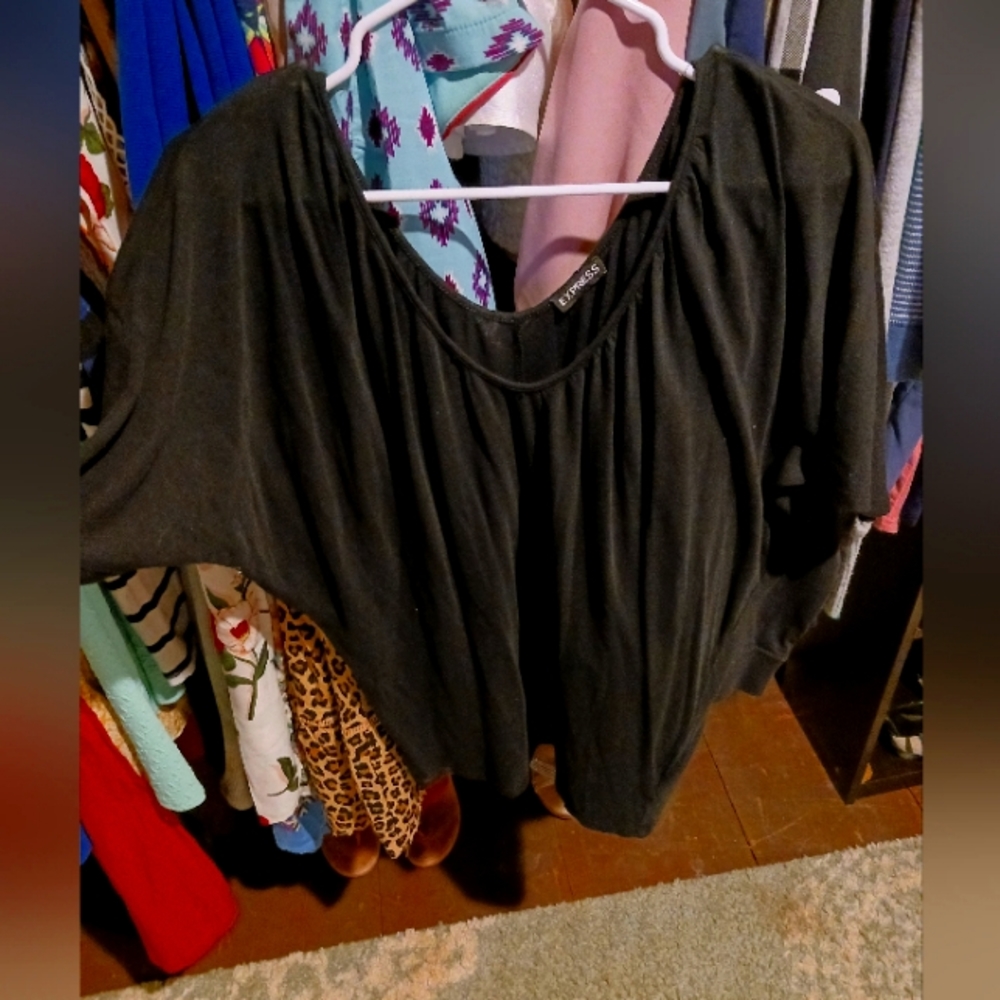 Express black flowy top